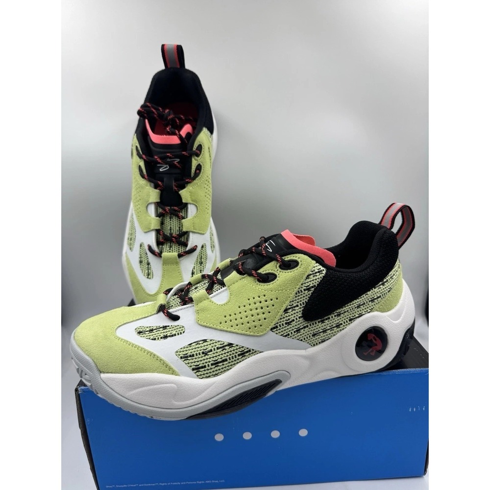 Shaq Basketball Shoe Raq Low Light Green Black Sneakers AQ95009MK Mens Size 10.5